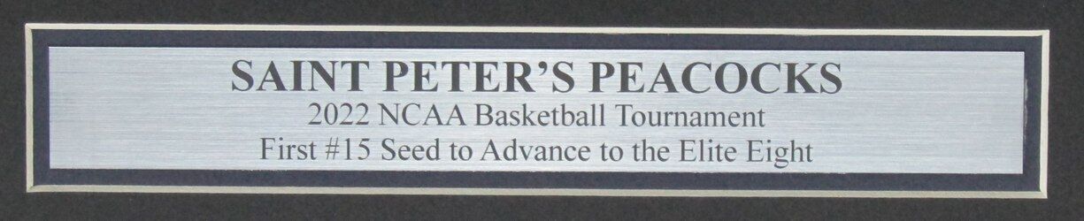 New York Post Newspaper Saint Peter's Peacocks 2022 NCAA Basketball Framed