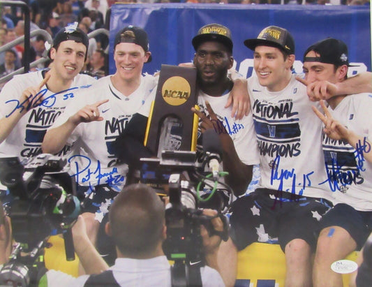 2016  Villanova Wildcats Basketball Seniors Multi-Signed 11x14 Photo JSA 146735