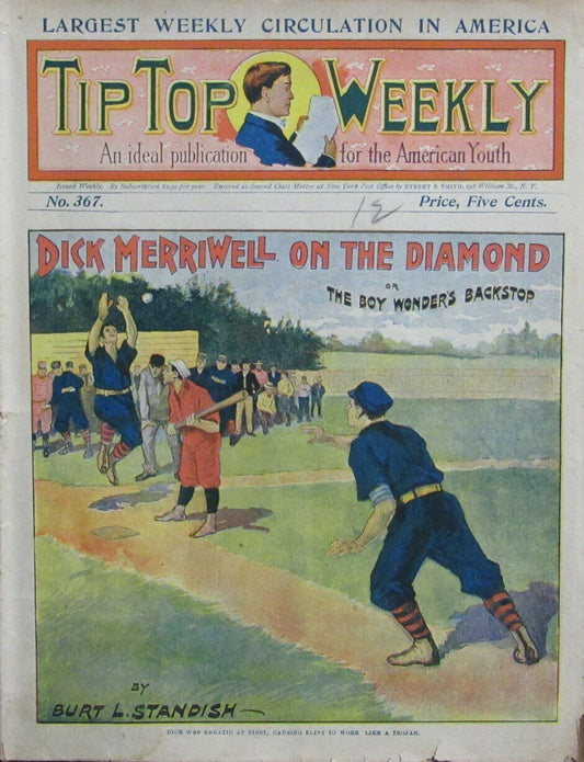 Vintage April 25, 1903 New York Baseball Tip Top Weekly No. 367 Magazine 165298