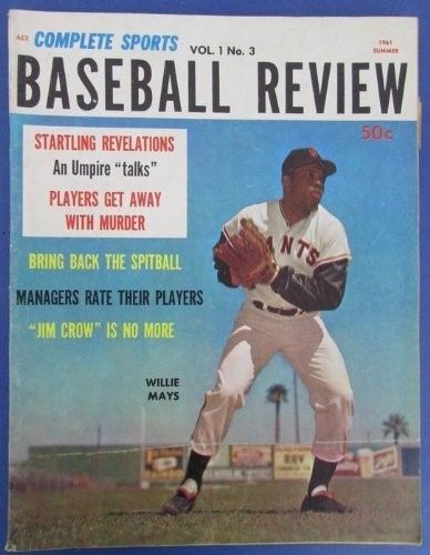 Summer 1961 Complete Sports Baseball Review San Francisco Giants Willie Mays