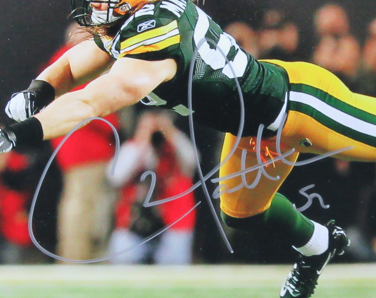 Clay Matthews Signed/Autographed 8x10 Photo Packers Framed Beckett 193098