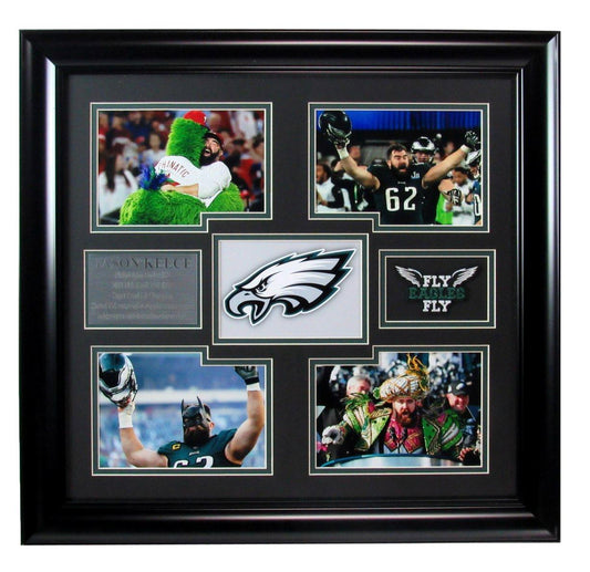 Jason Kelce Photo Collage UNSIGNED Philadelphia Eagles Framed 186392