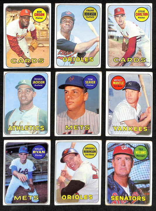 1969 Topps Baseball Card Complete Set (1-664) Mantle Seaver Ryan Jackson 191951