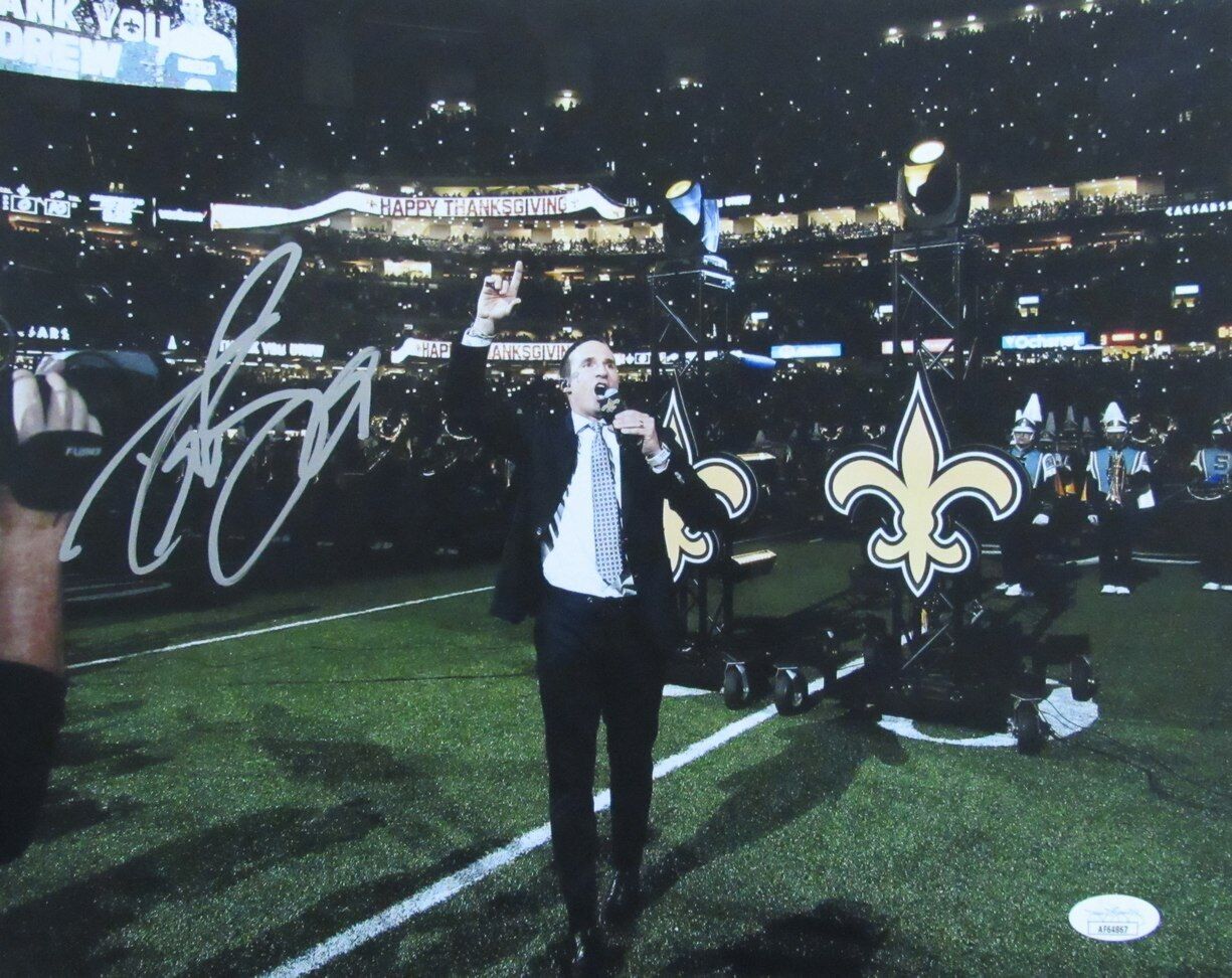 Drew Brees Autographed 11x14 Photo New Orleans Saints JSA