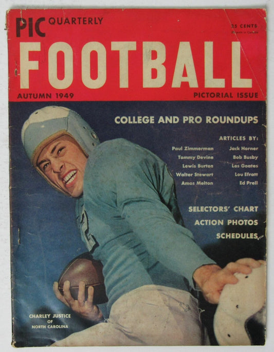 1949 PIC Quarterly Football Pictorial Issue Charley Connor UNC Cover 144971