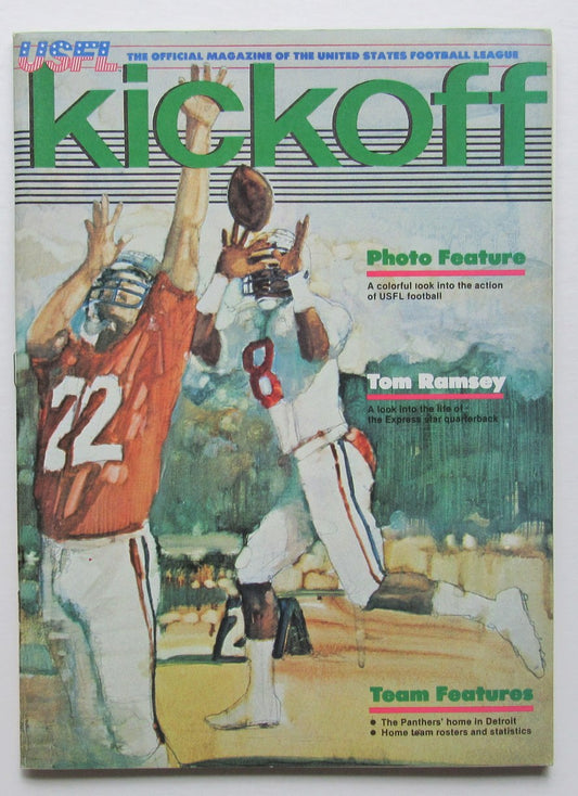 1983 USFL  Oakland Invaders  vs. Washington Federals Game Program 181327