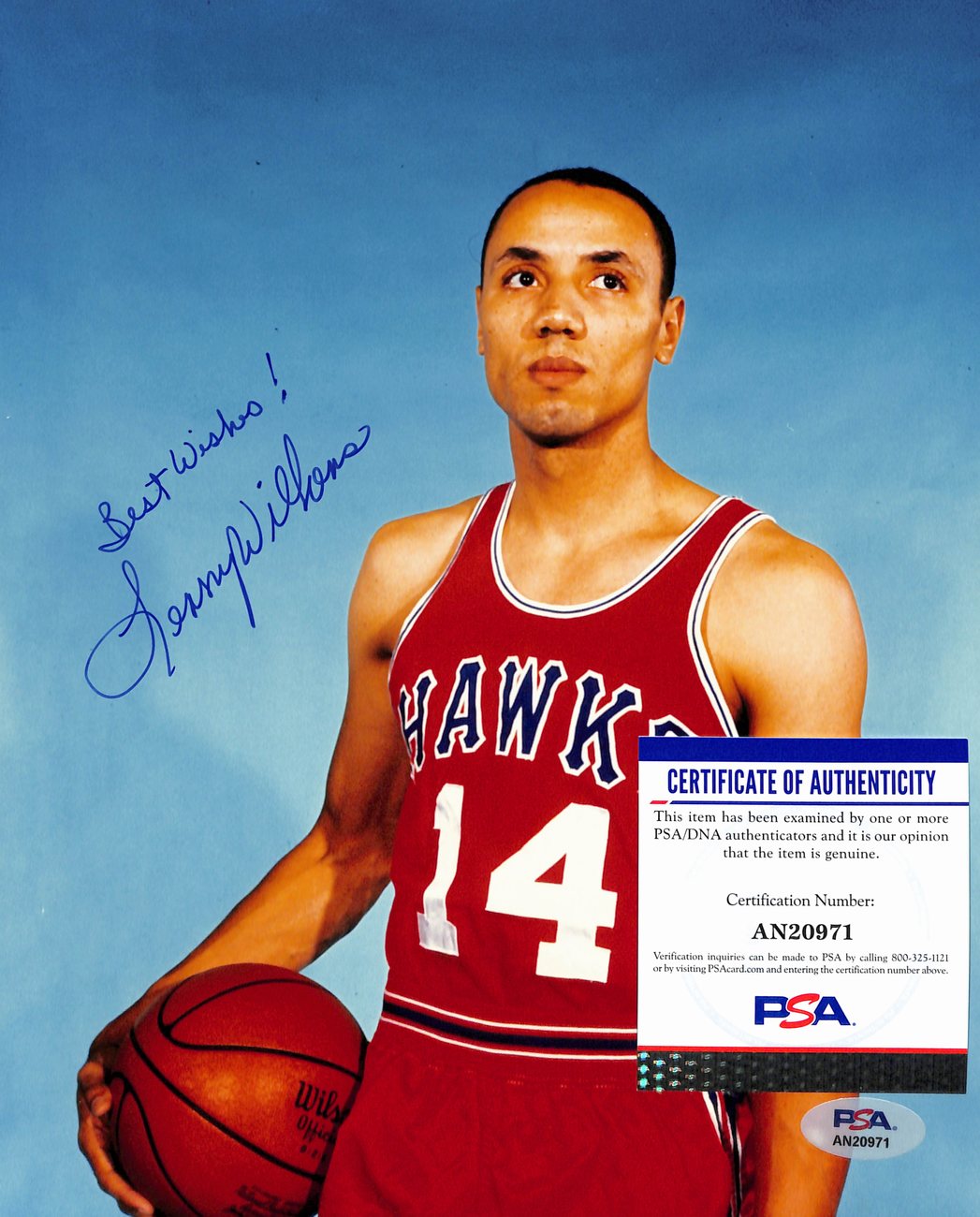 Lenny Wilkens HOF Signed/Inscribed 8x10 Photo Atlanta Hawks PSA/DNA 189055