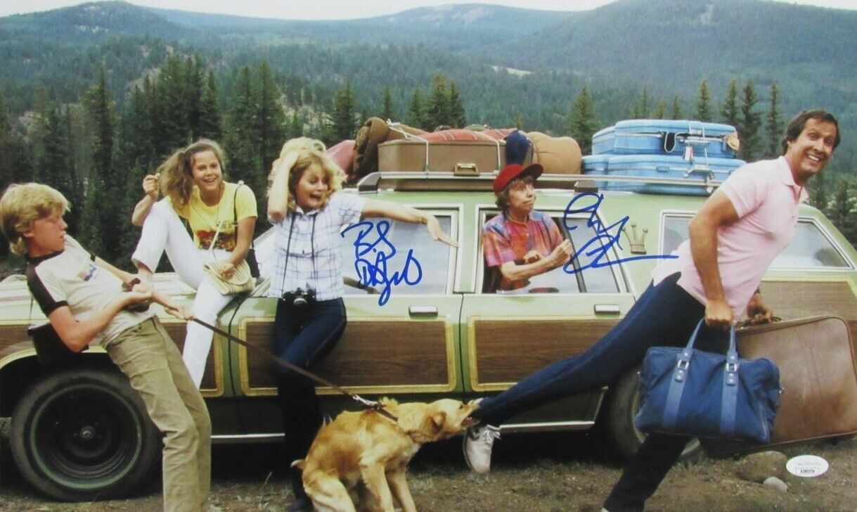 Chevy Chase/Beverly D'Angelo Dual-Autographed 12x18 Photo   Vacation JSA