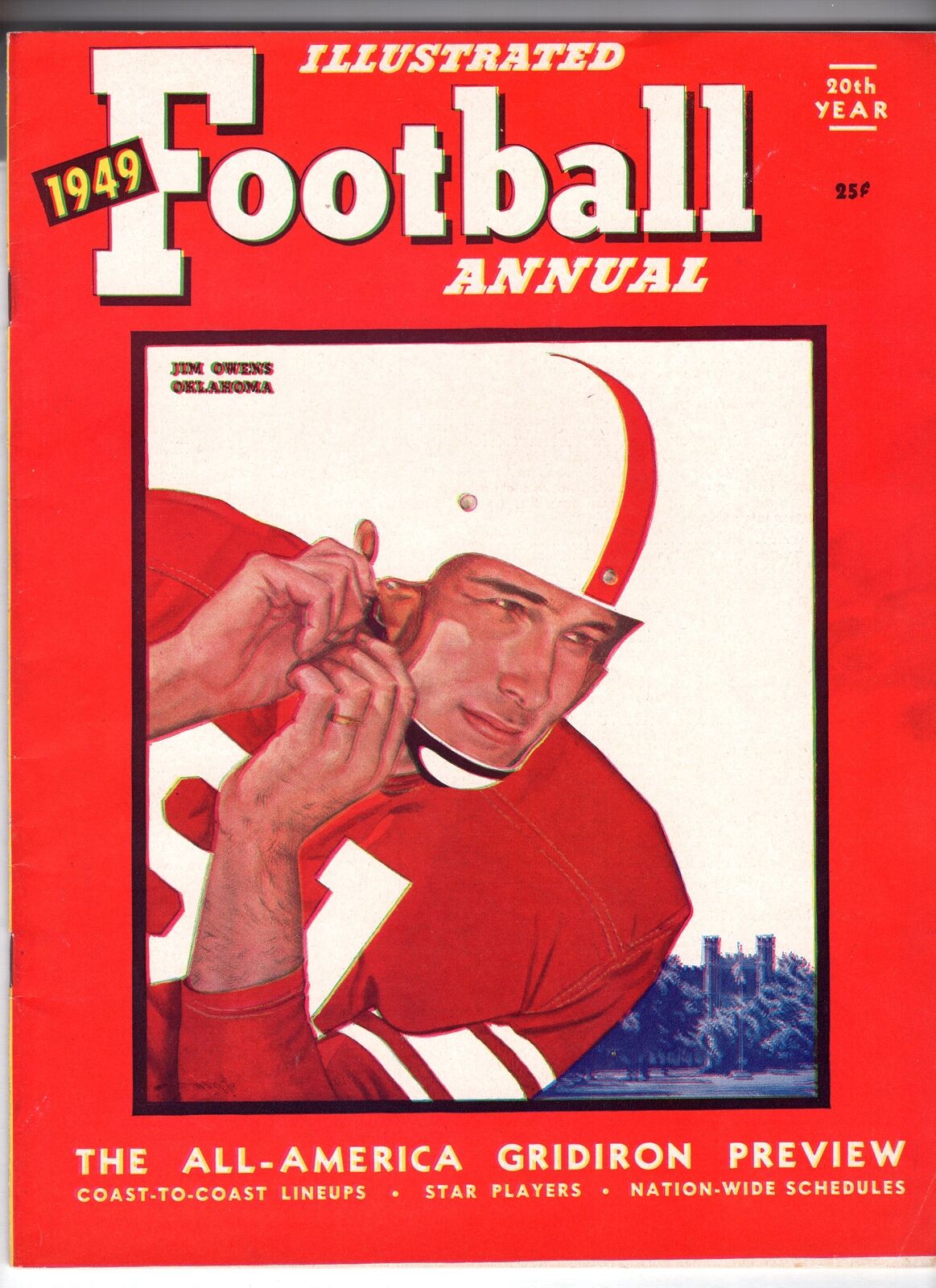 1949 Illustrated Football Annual Magazine Jim Owens Oklahoma 130621