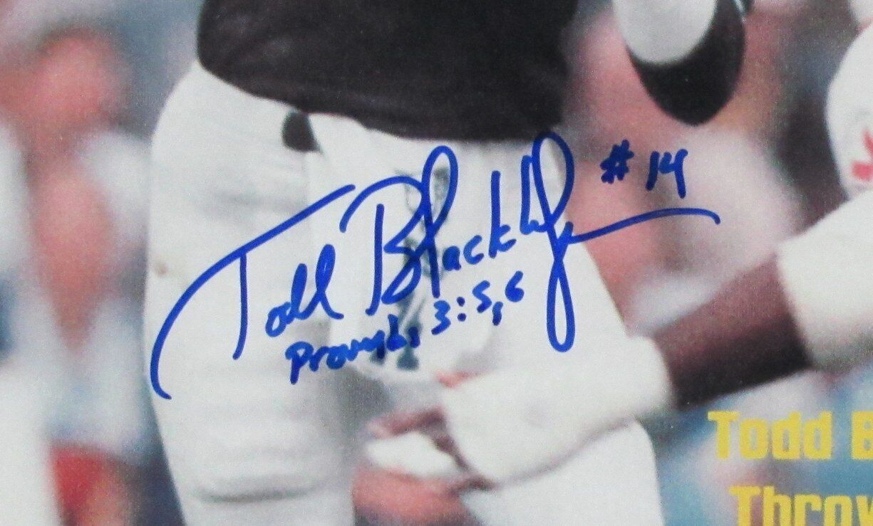 Todd Blackledge Autographed 11x14 PSU Photo Penn State Framed JSA