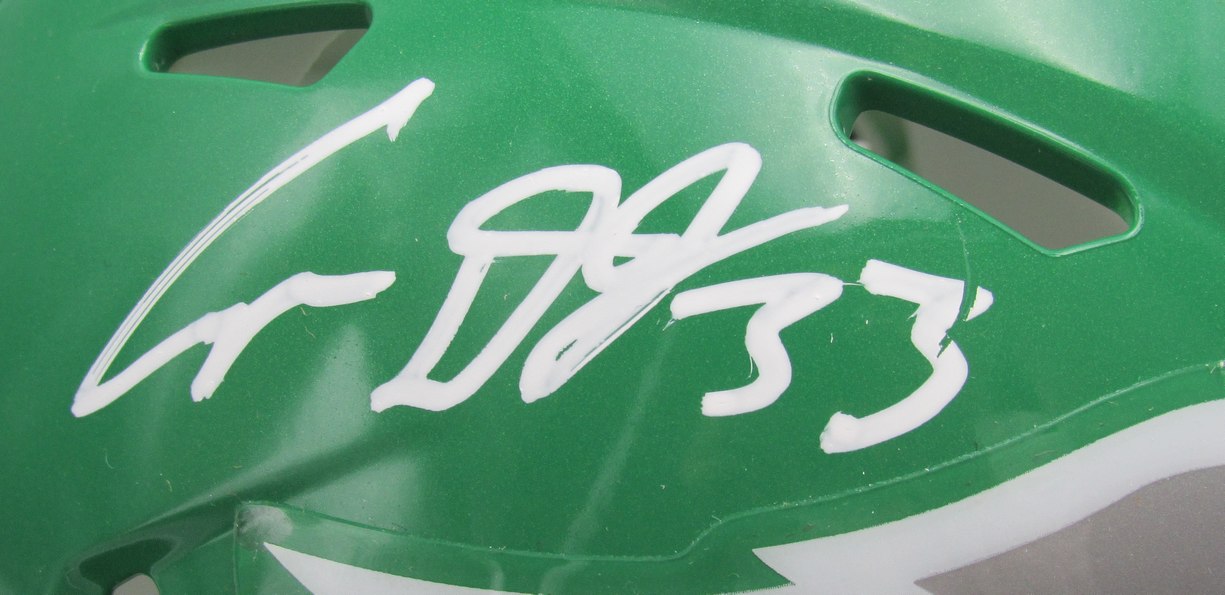 Cooper DeJean Autographed/Signed Eagles Kelly Green Mini Helmet Fanatics 193044