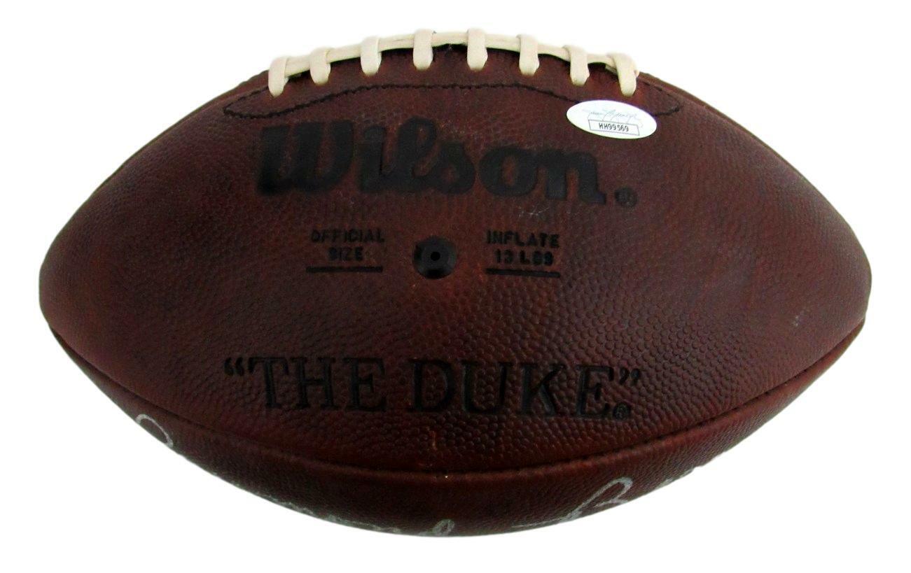 Raymond Berry Signed/Autographed HOF Leather Official Duke Football JSA 152836