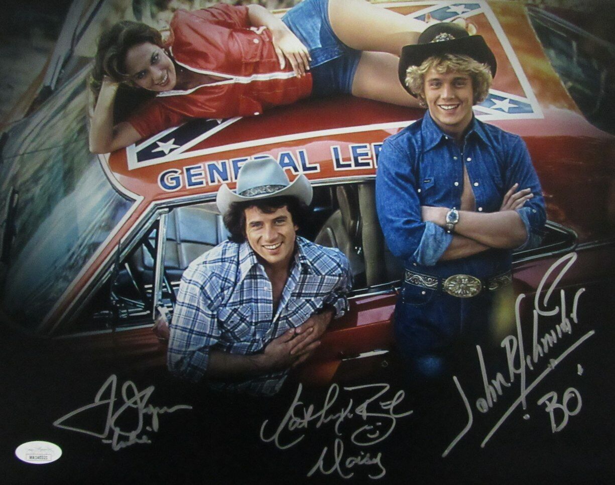 "Dukes of Hazzard" Signed/Inscribed by 3 BO DAISY LUKE 11x14 Photo JSA 167234