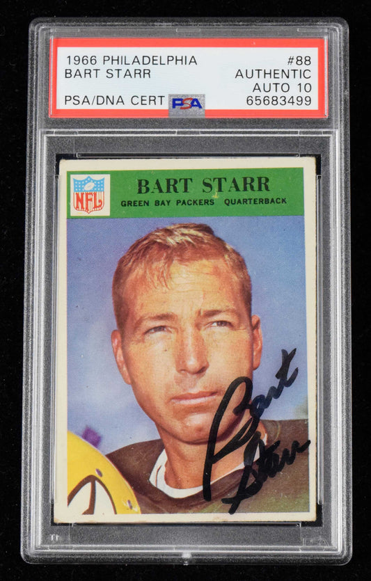 1966 Philadelphia #88 Bart Starr Autographed Card PSA/DNA AUTO 10 188017