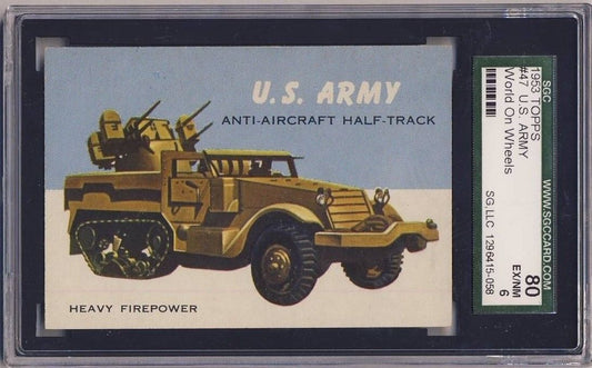 1953 TOPPS World on Wheels #47 US Army EX/NM SGC 80 6