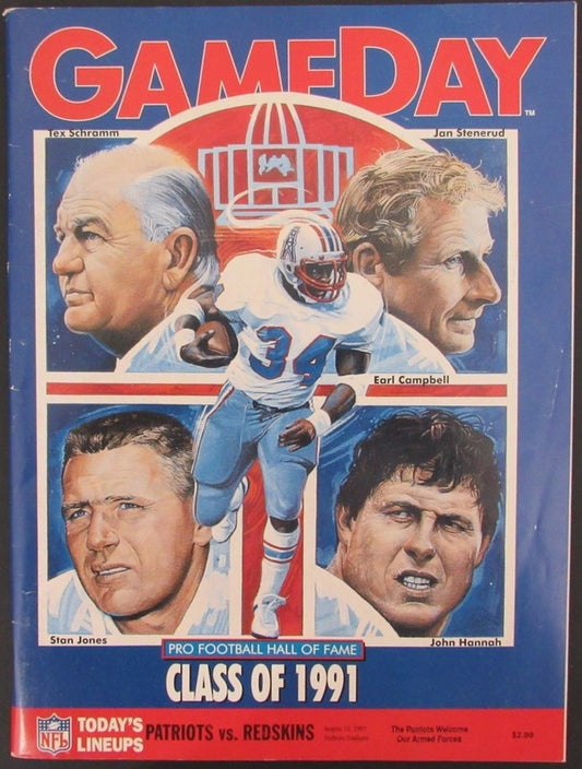 August 10, 1991 NFL Gameday Program Patriots vs. Redskins 181429