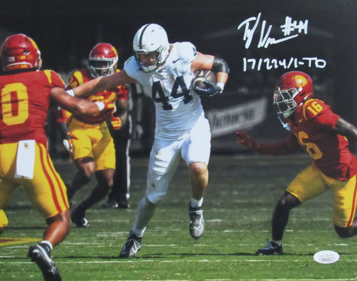 Tyler Warren Signed/Inscribed 11x14 Photo Penn State VS. USC JSA 191920