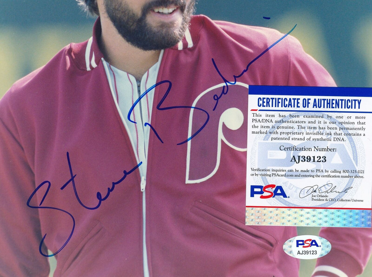 Steve Bedrosian Philadelphia Phillies Signed/Auto 8x10 Photo PSA/DNA 164356