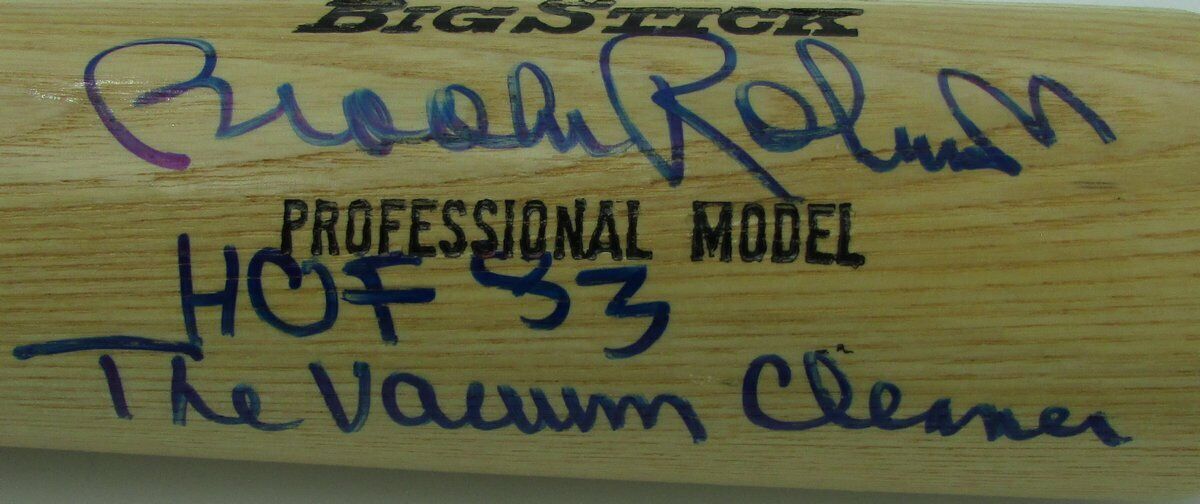 Brooks Robinson Orioles Signed Bat insc "The Vacuum Cleaner HOF 83" JSA 144303