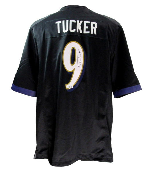 Justin Tucker Signed Nike On Field Black Football Jersey Ravens Beckett 189226