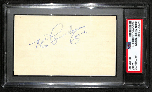 John McLendon HOF Signed/Inscribed 3x5 Index Card Denver Rockets PSA/DNA 188598