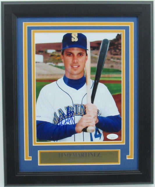 Tino Martinez Seattle Mariners Signed/Autographed 8x10 Photo Framed JSA 161334