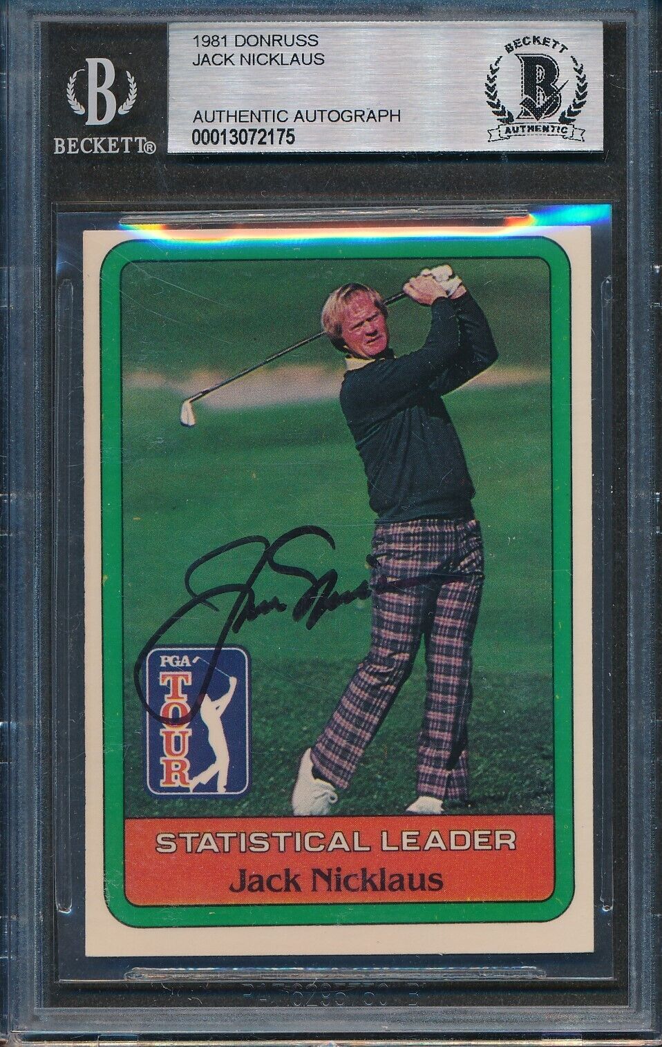 Jack Nicklaus Autographed Signed 1981 Donruss Rookie Card Beckett