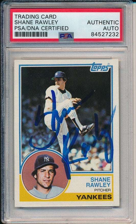 Shane Rawley Yankees Signed/Autographed 1983 TOPPS Card #592 PSA/DNA 166422