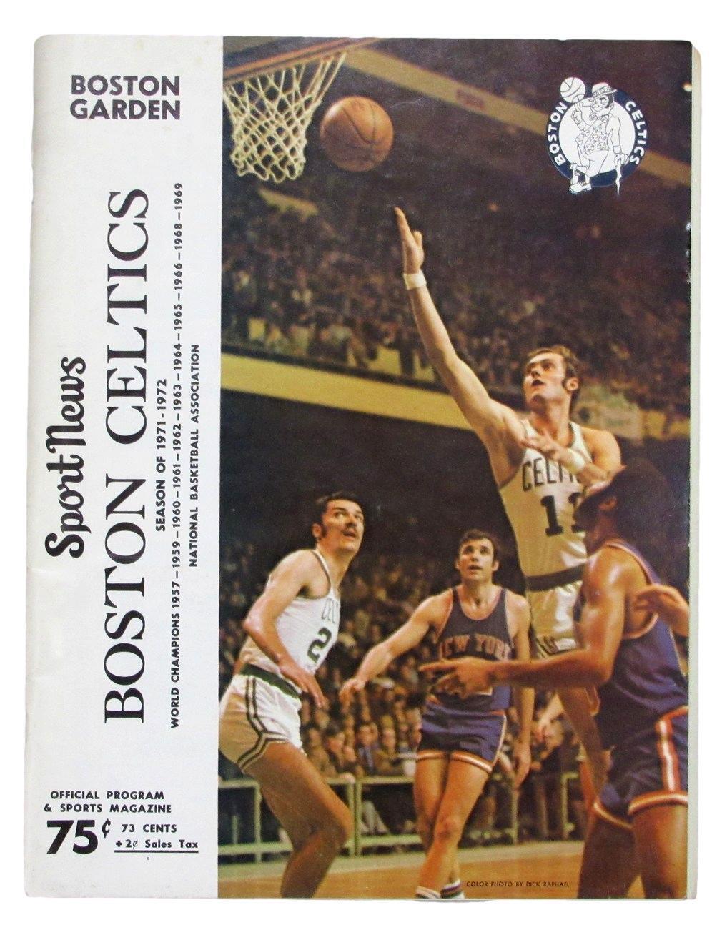 February 2, 1972 Boston Celtics vs. Chicago Bulls Boston Garden Program