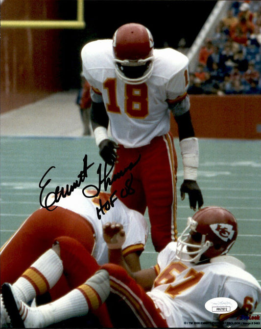 Emmitt Thomas HOF Kansas City Chiefs Signed/Inscribed  8x10 Photo JSA 162000
