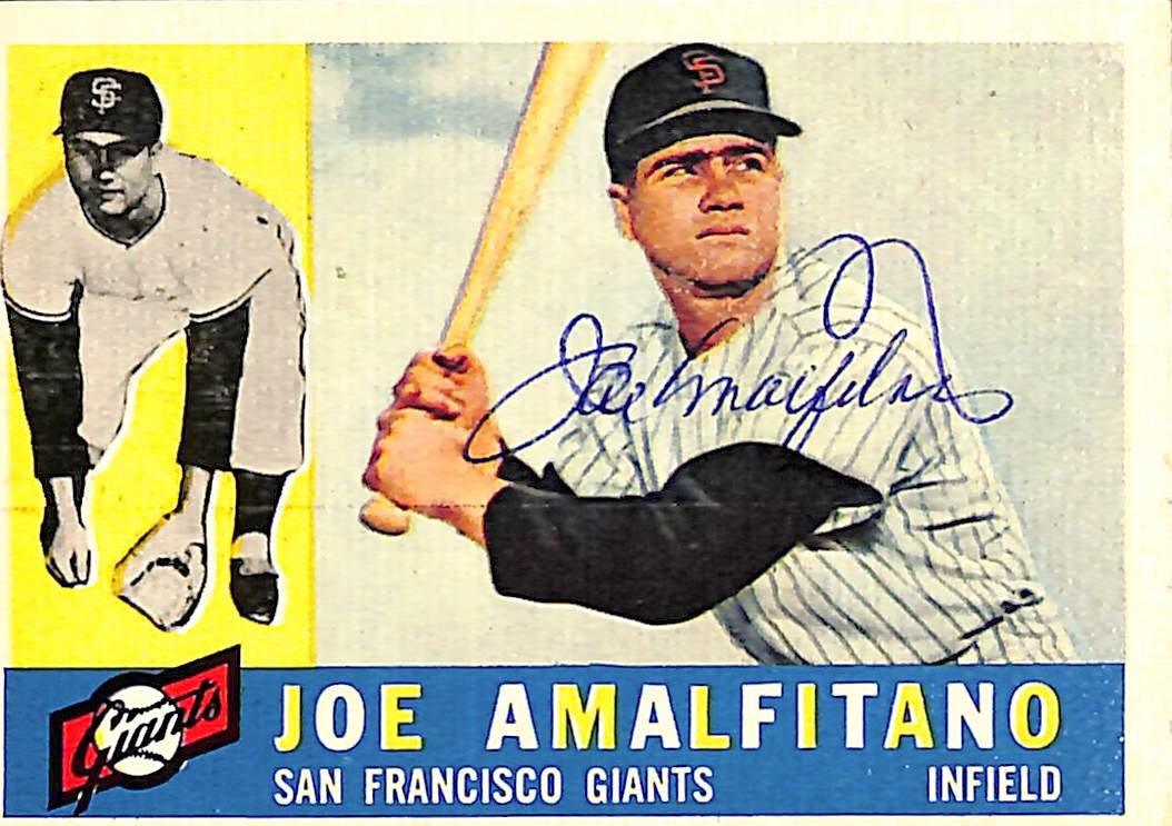 1960 TOPPS #356 Joe Amalfitano San Francisco Giants Signed/Auto Card 190994