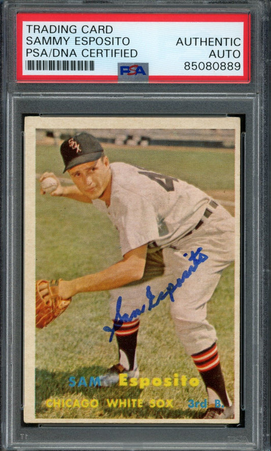 Sammy Esposito Signed 1957 Topps Trading Card #301 White Sox PSA/DNA 184004