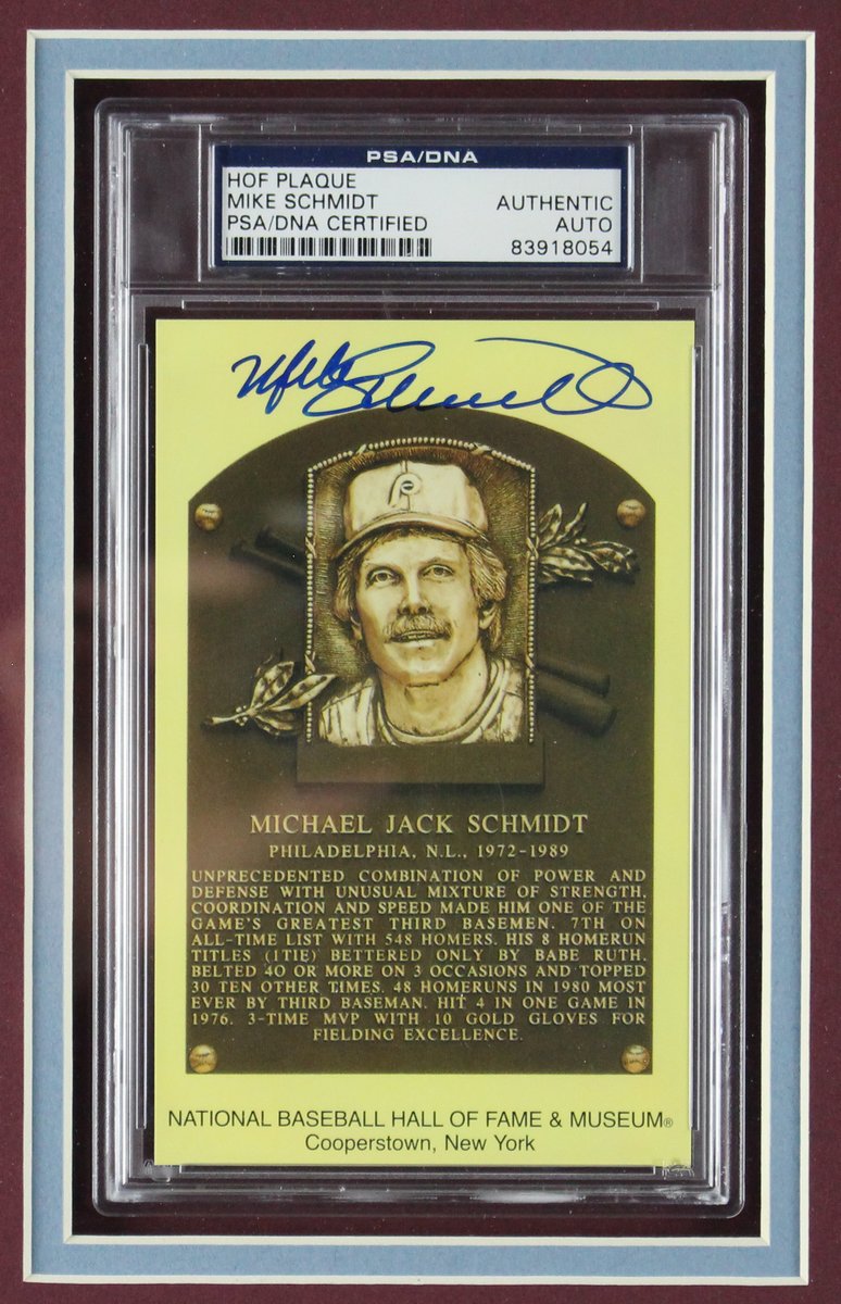 Mike Schmidt Phillies Autographed Hall of Fame Collage Framed