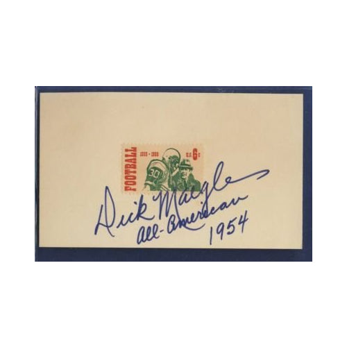 Dick Moegle All American 1954 Signed 3x5 Index Card