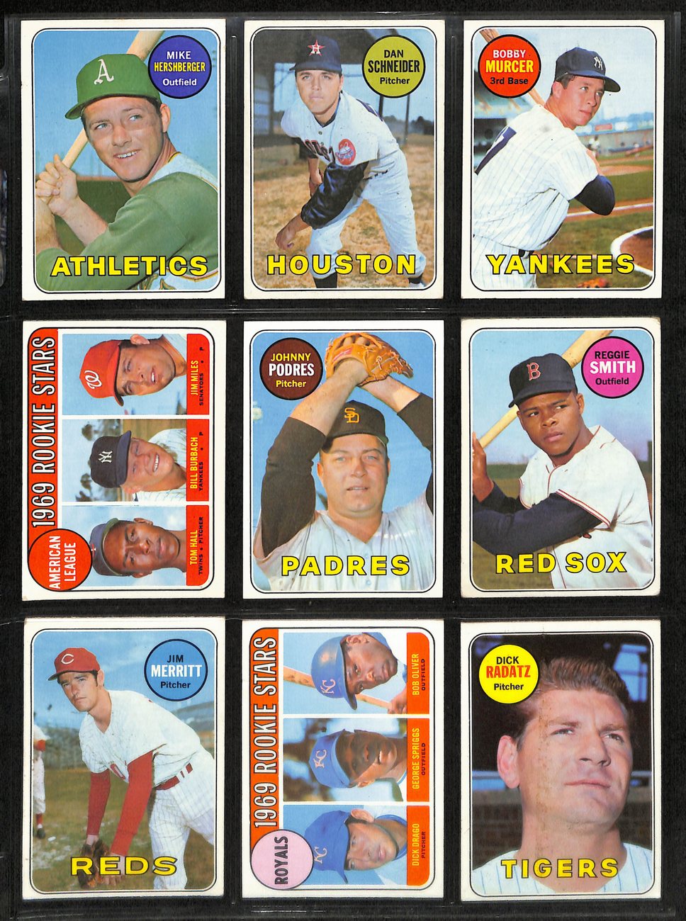 1969 Topps Baseball Card Complete Set (1-664) Mantle Ryan Jackson Seaver 191957