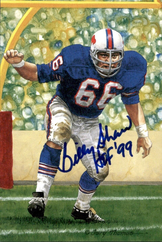 Billy Shaw HOF Autographed/Inscribed Goal Line Art GLAC Postcard Bills JSA