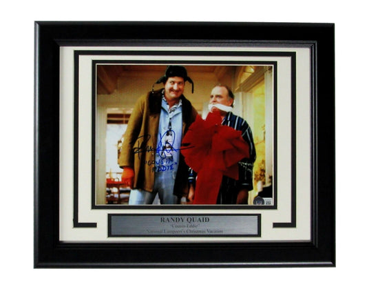 Randy Quaid Signed/Inscribed "COUSIN EDDIE" 8x10 Photo Framed Beckett 165718