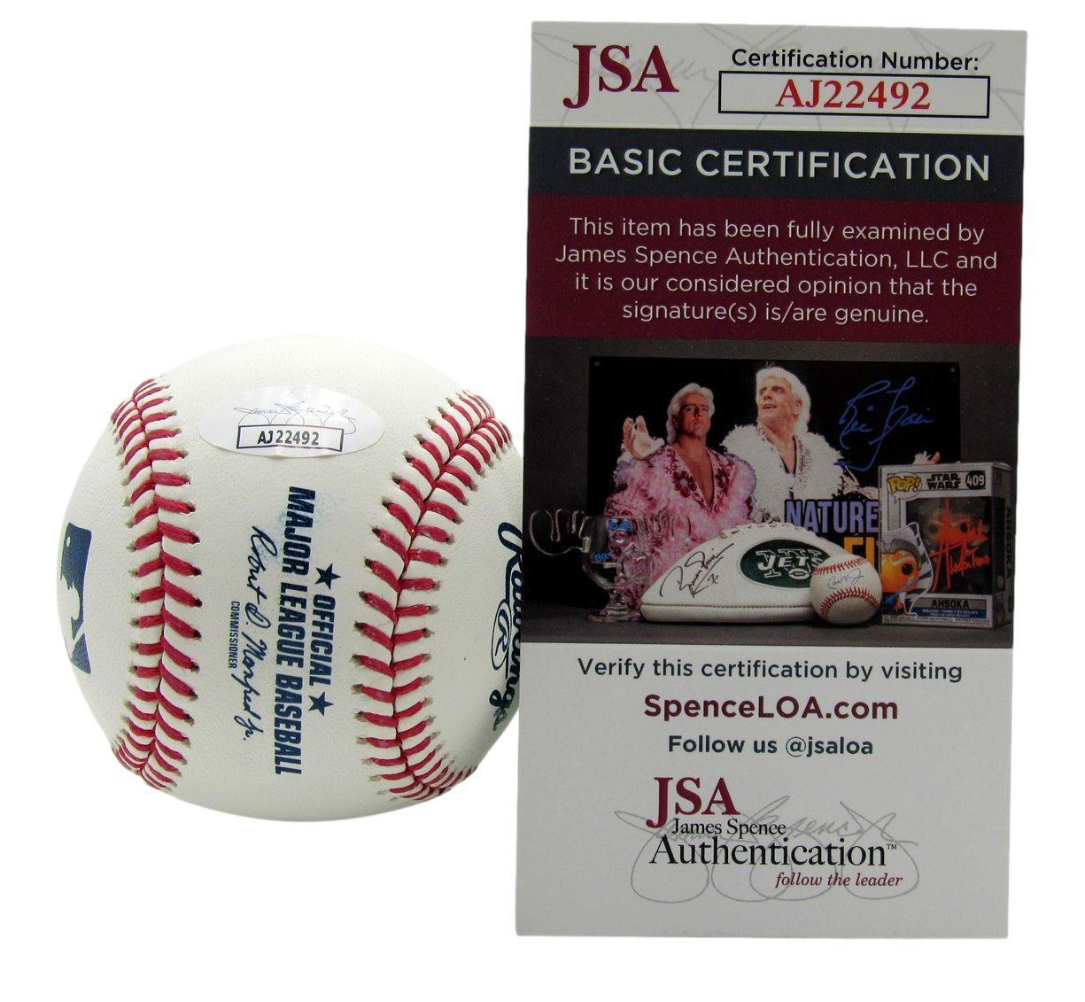 Mike Mussina Autographed/Inscribed OML Baseball Orioles JSA 177791