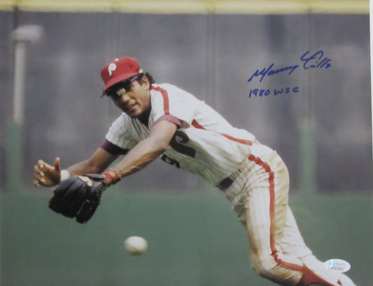 Manny Trillo Philadelphia Phillies Signed/Inscribed 11x14 Photo JSA 167291