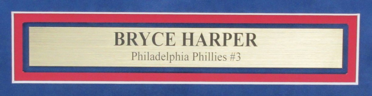 Bryce Harper Autographed 16x20 Photo Philadelphia Phillies Framed 183827