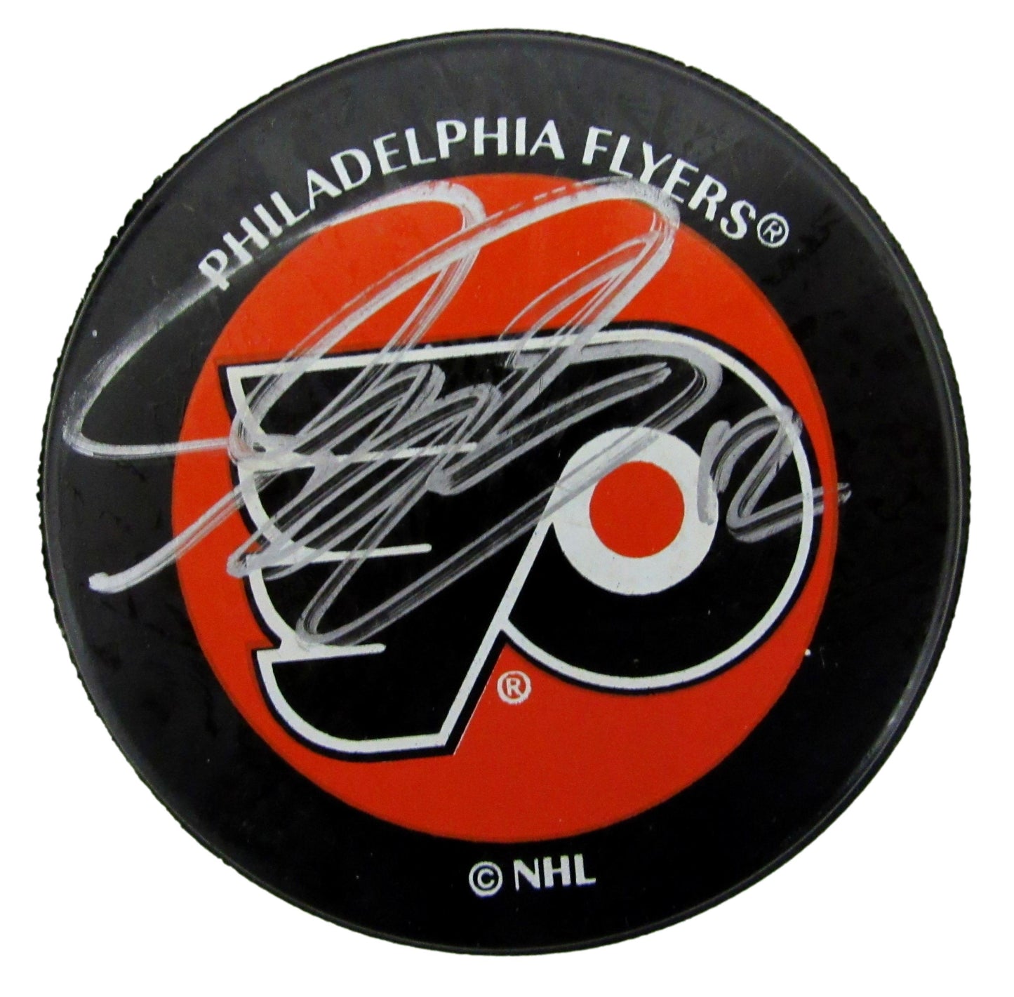 Simon Gagne Signed/Auto Philadelphia Flyers Hockey Puck JSA 188436