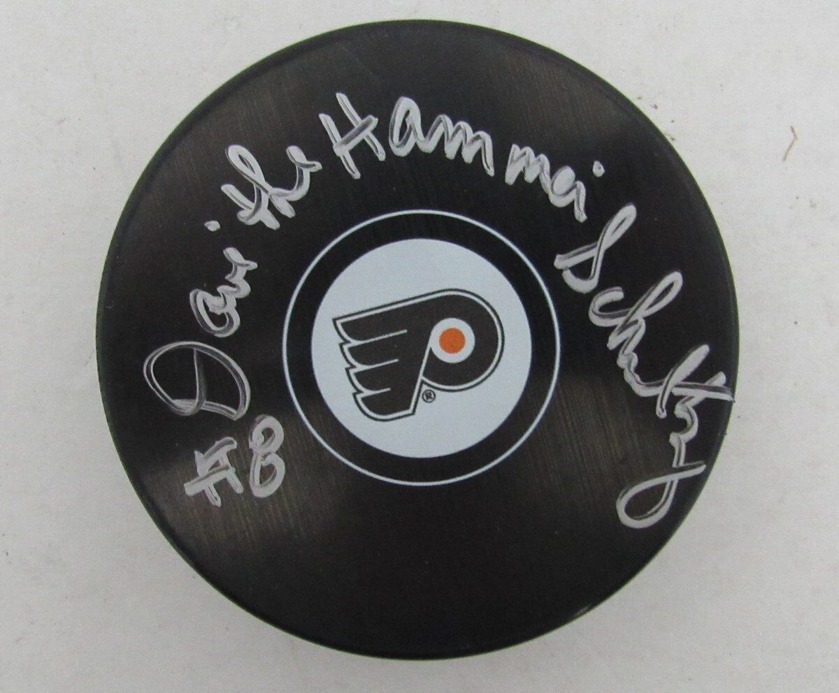 Dave "The Hammer" Schultz Philadelphia Flyers Autographed/Signed Flyers Logo