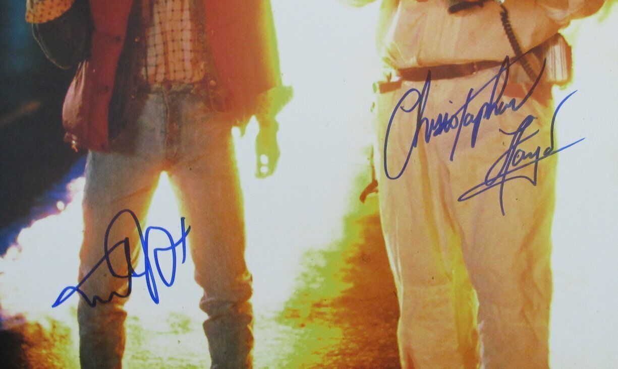 Christopher Lloyd/Michael J Fox  Dual-Signed/Autographed 16x20 Photo BAS 163281