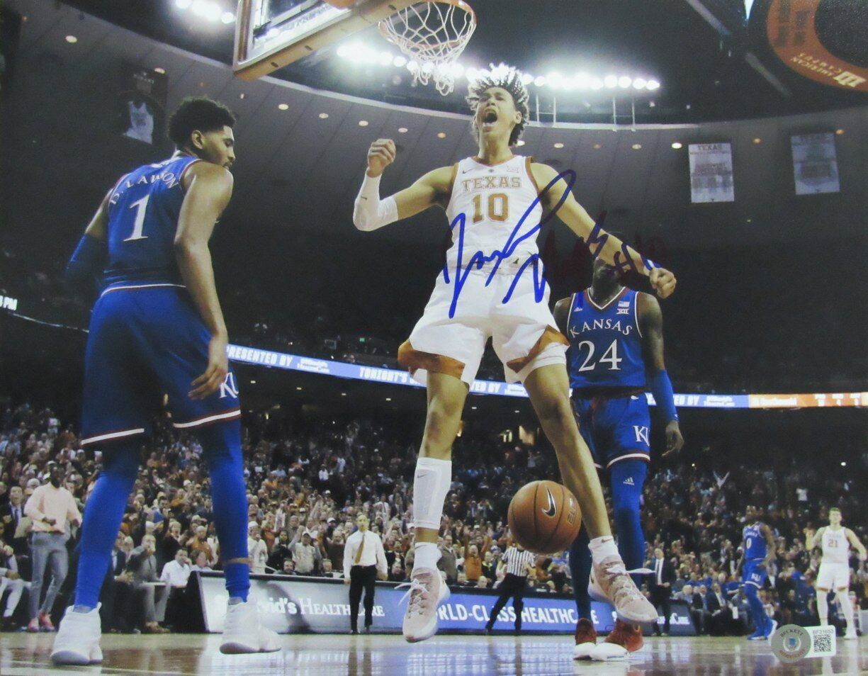 Jackson Hayes Autographed 11x14 Basketball Photo University of Texas Beckett