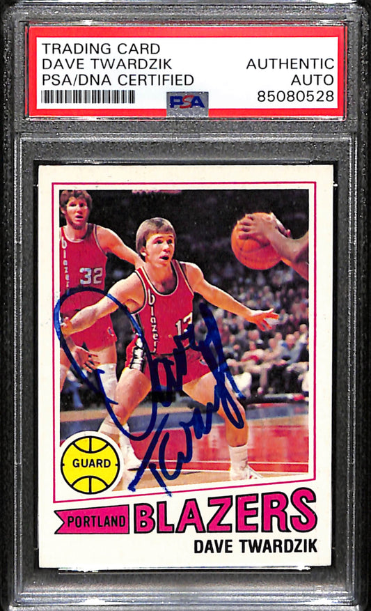 Dave Twardzik Signed 1977 Topps Card #62 Portland Trail Blazers PSA/DNA 185712