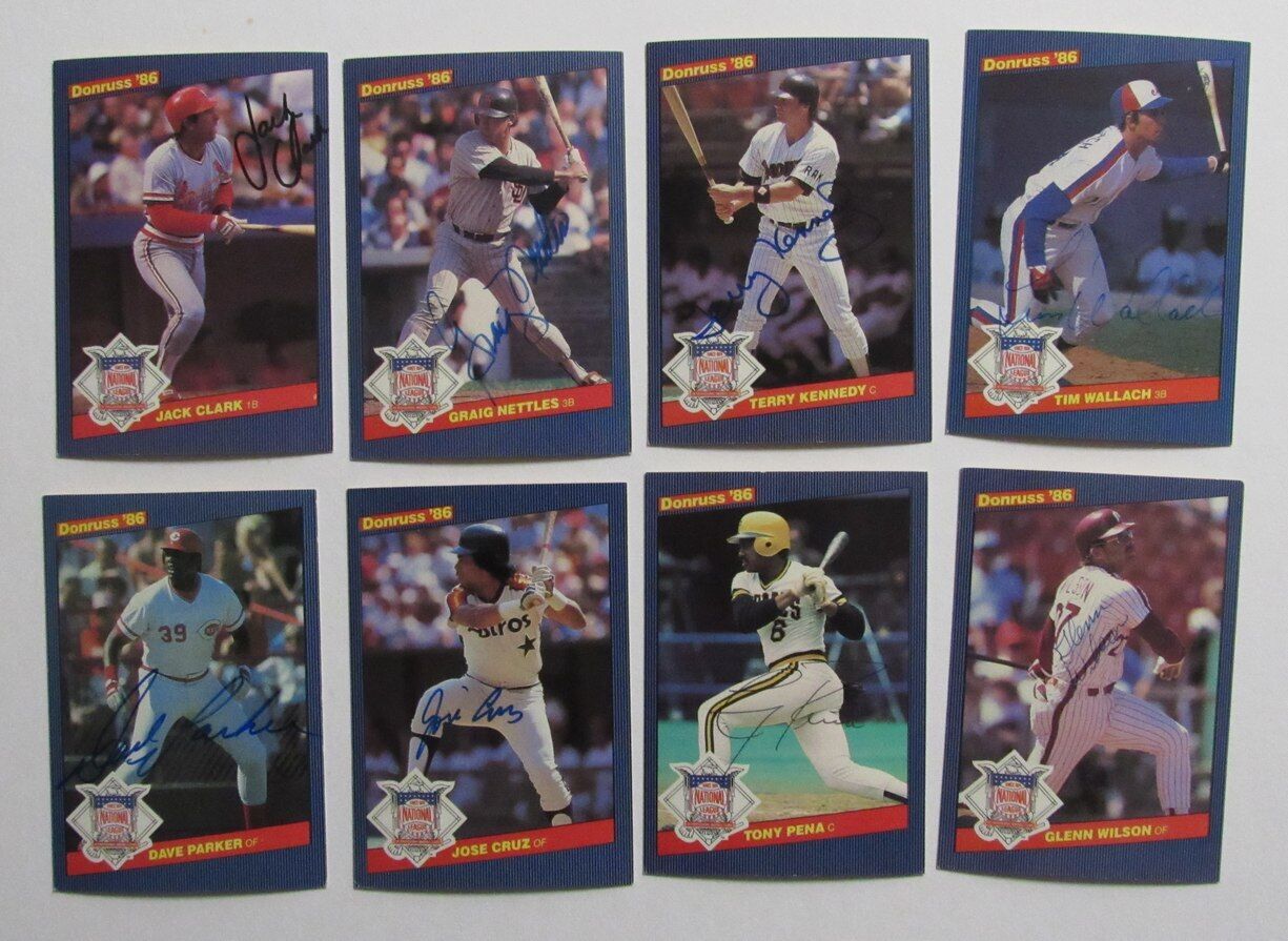 Lot of 26 Signed/Autograph 1986 Donruss Action All Stars Jumbo Postcards 166771