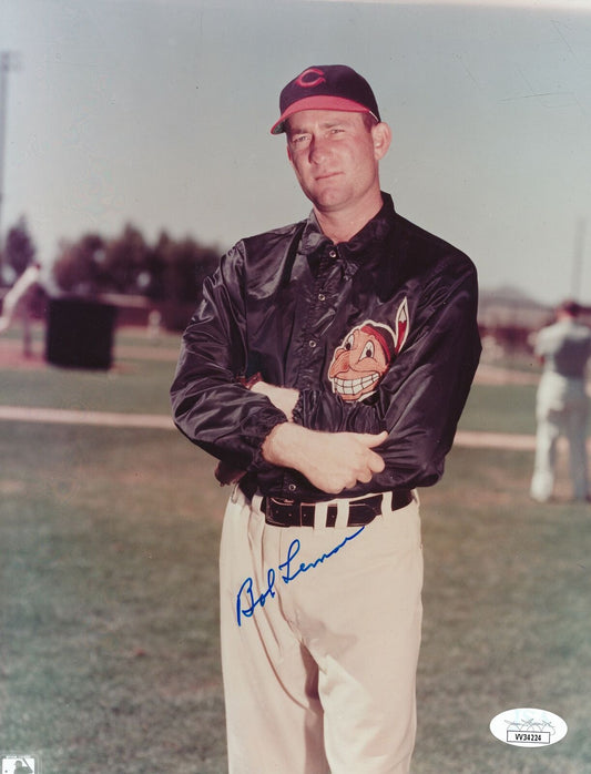 Bob Lemon HOF Cleveland Indians Signed/Autographed 8x10 Photo JSA 166494