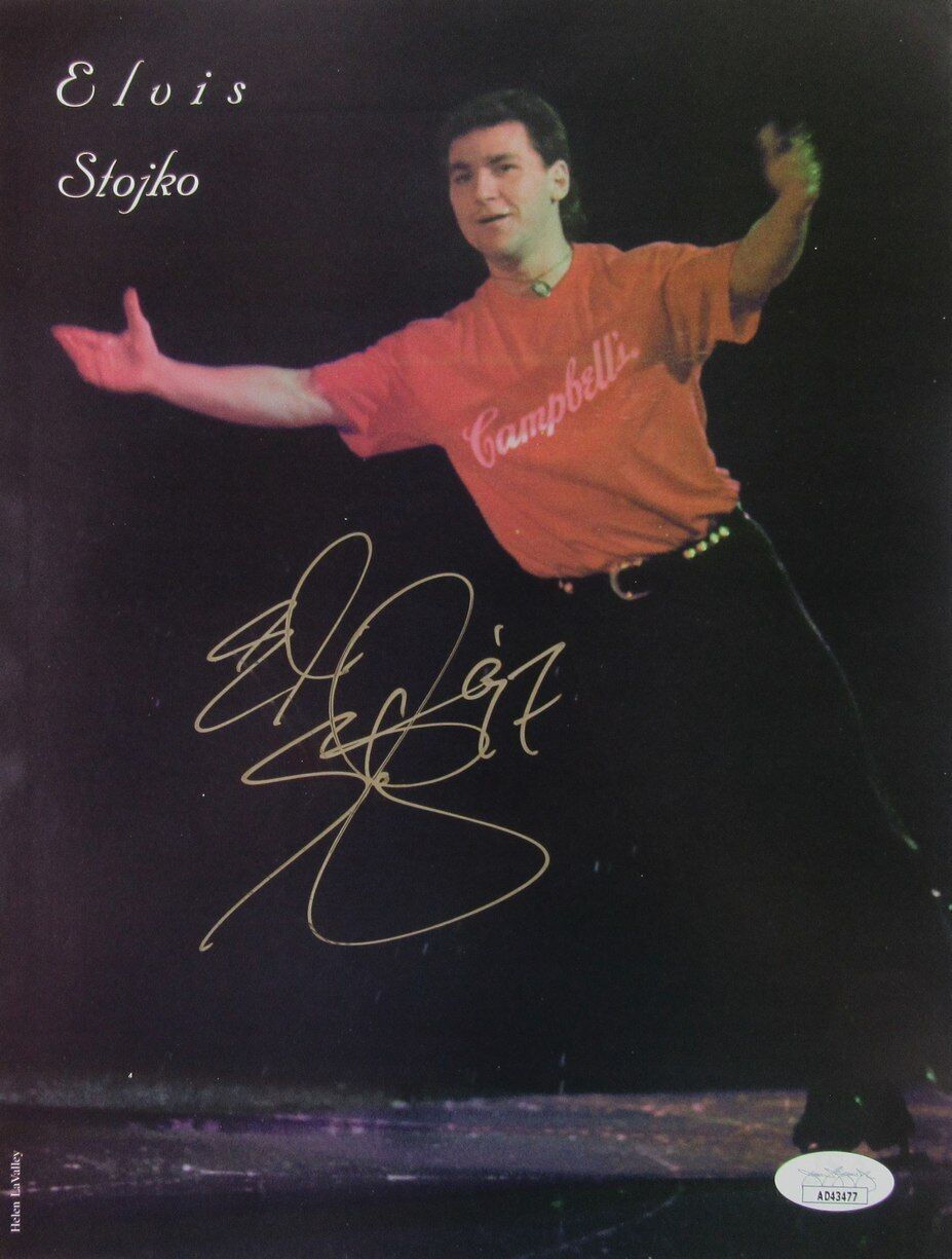 Elvis Stojko Autographed 8x10 Magazine Photo Olympic Canada Figure Skating JSA