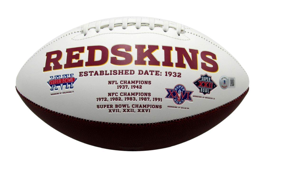 Joe Theismann Autographed/Inscribed Redskins Logo Football Beckett 177270