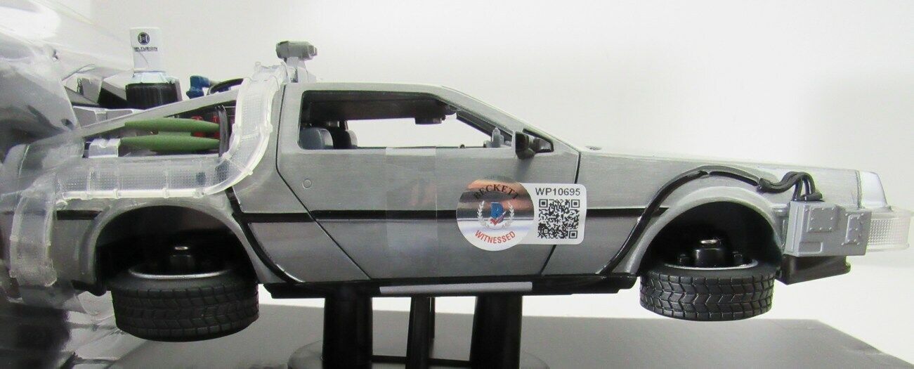 Michael J Fox Signed/Auto "Back To Future II" Delorean Time Machine BAS 162929